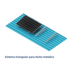 Estructura solar para cubierta comercial e industrial – Sistema triangular techo metálico