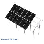 Solar mounting structure for flat ground