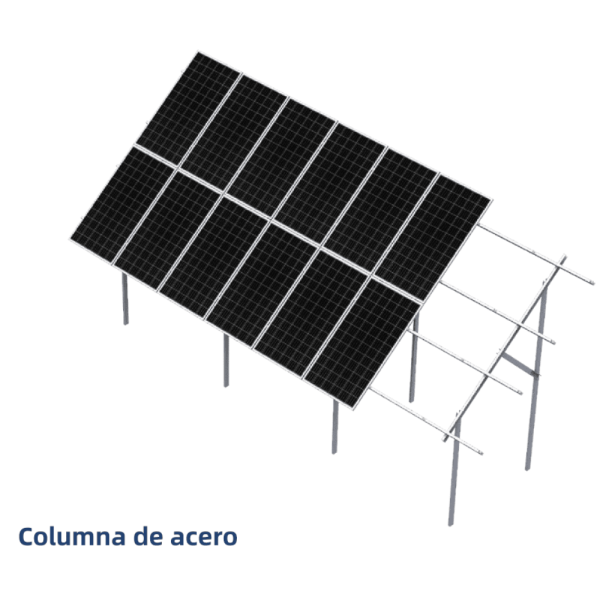 Solar mounting structure for flat ground