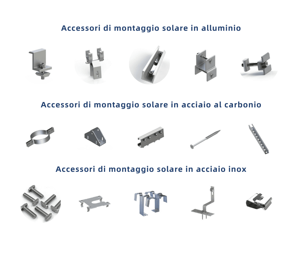 Accessori per il montaggio solare