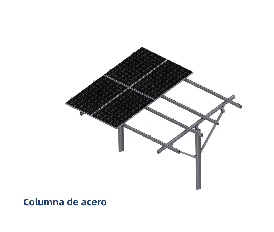 Estructura fotovoltaica para terrenos con pendiente