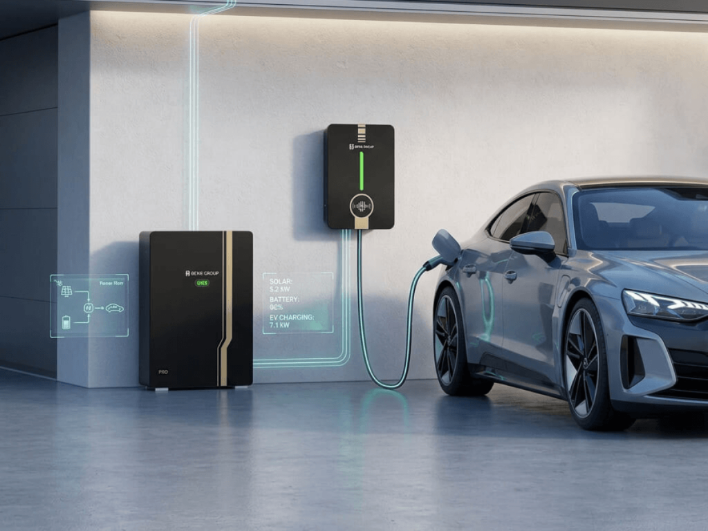 Cargar coche eléctrico con placas solares