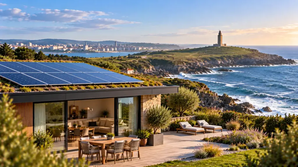 Paneles solares sobre una cubierta