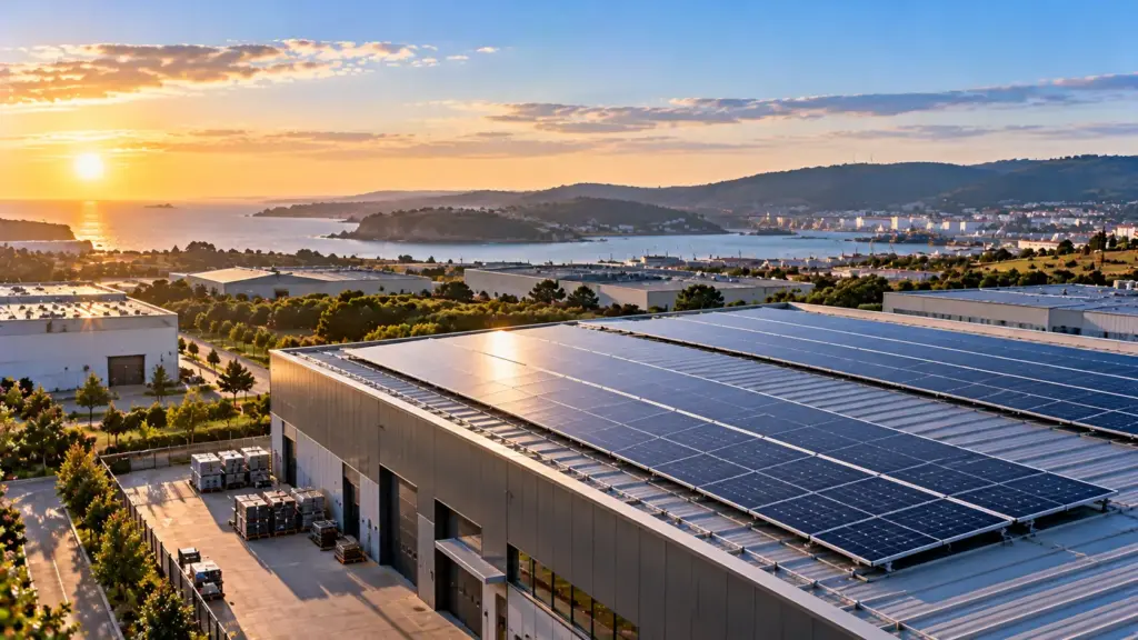 Paneles solares sobre una cubierta