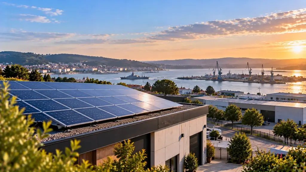 Paneles solares sobre una cubierta