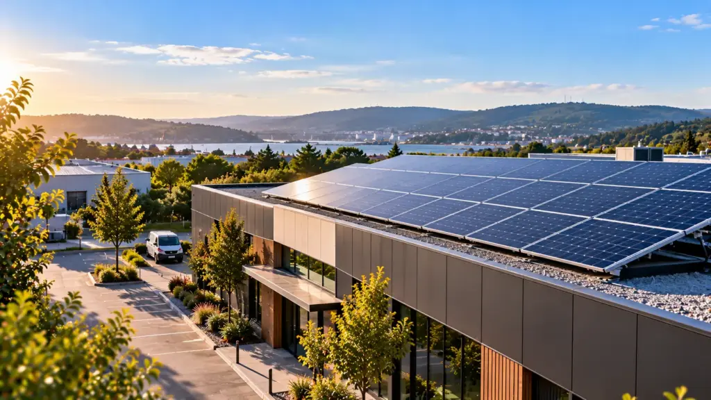 Paneles solares sobre una cubierta