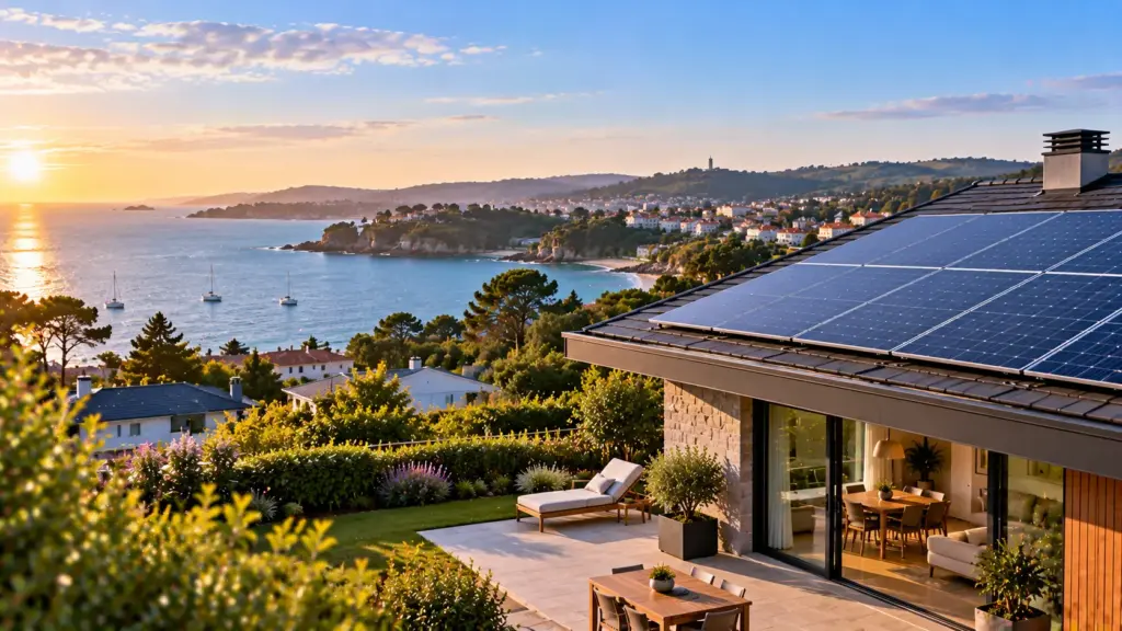 Paneles solares sobre una cubierta