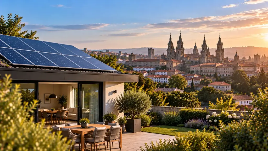 Paneles solares sobre una cubierta