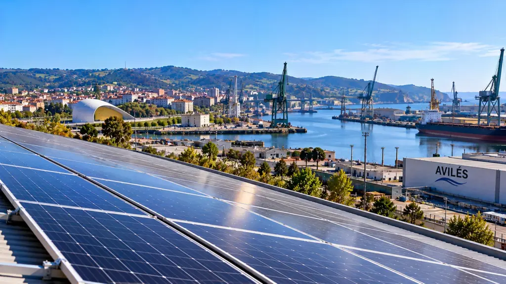 Paneles solares sobre una cubierta