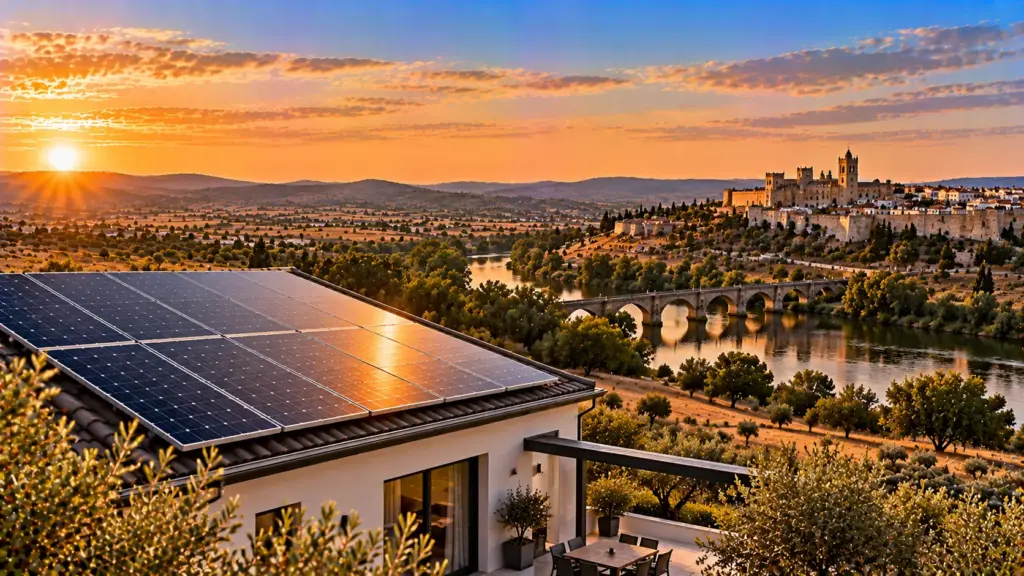 Paneles solares sobre una cubierta