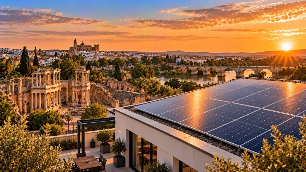 Paneles solares sobre una cubierta