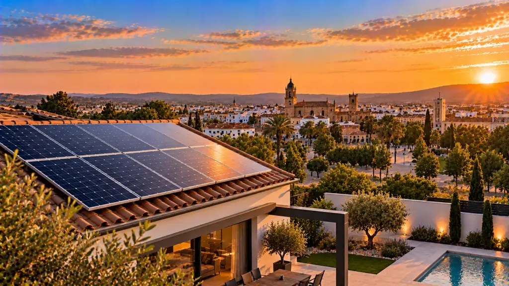 Paneles solares sobre una cubierta