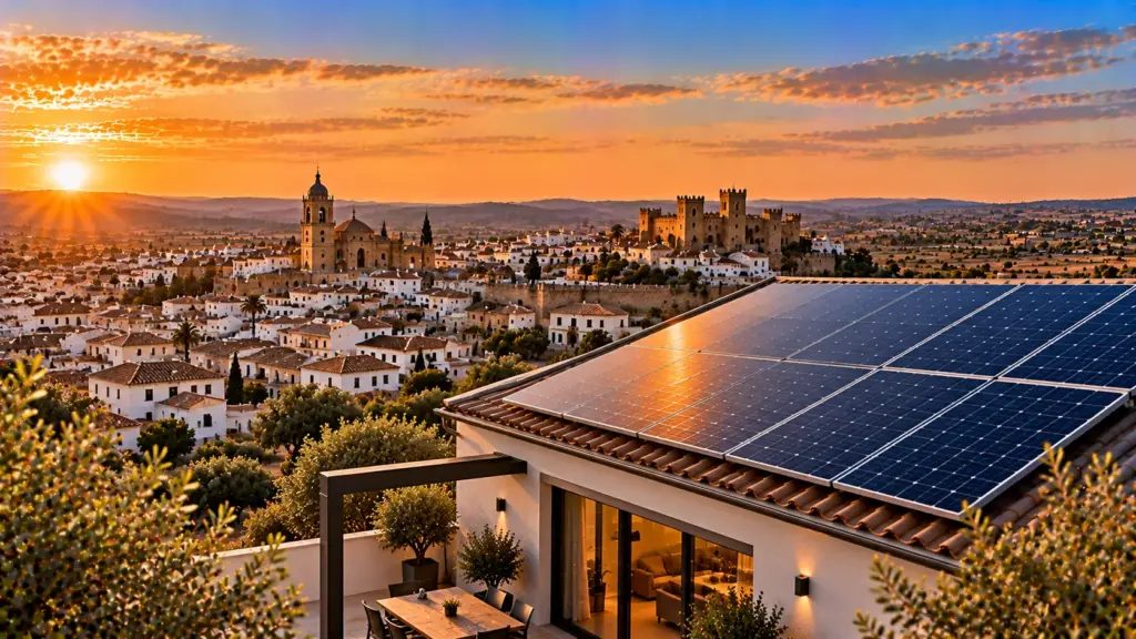Paneles solares sobre una cubierta