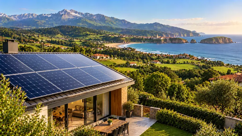 Paneles solares sobre una cubierta