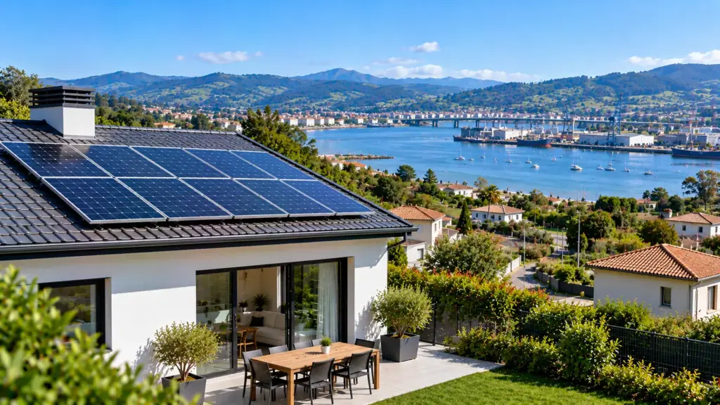Paneles solares sobre una cubierta