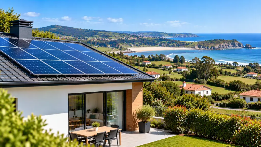 Paneles solares sobre una cubierta