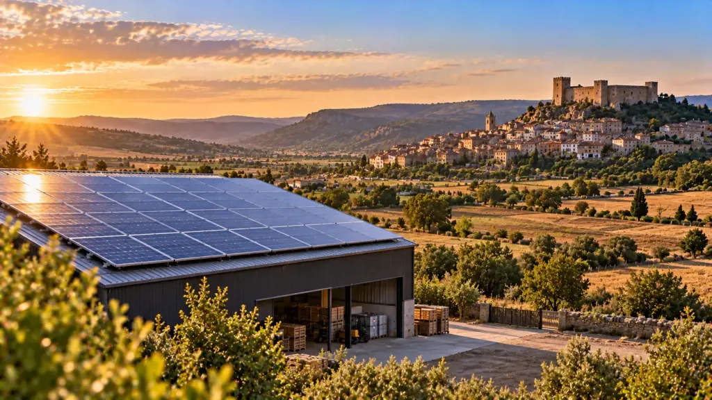Paneles solares sobre una cubierta