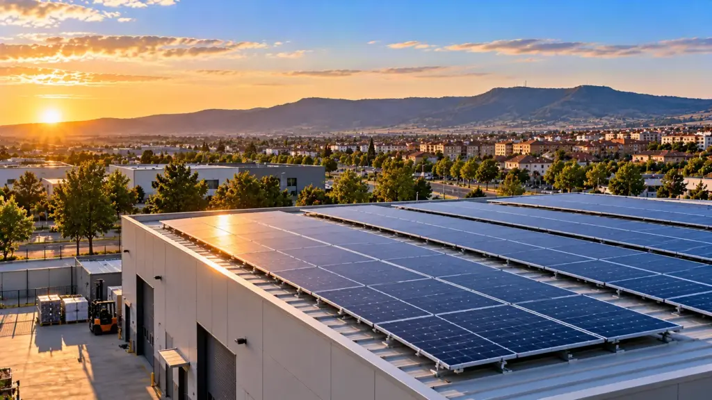 Paneles solares sobre una cubierta
