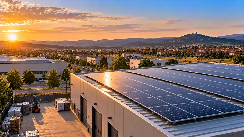 Paneles solares sobre una cubierta