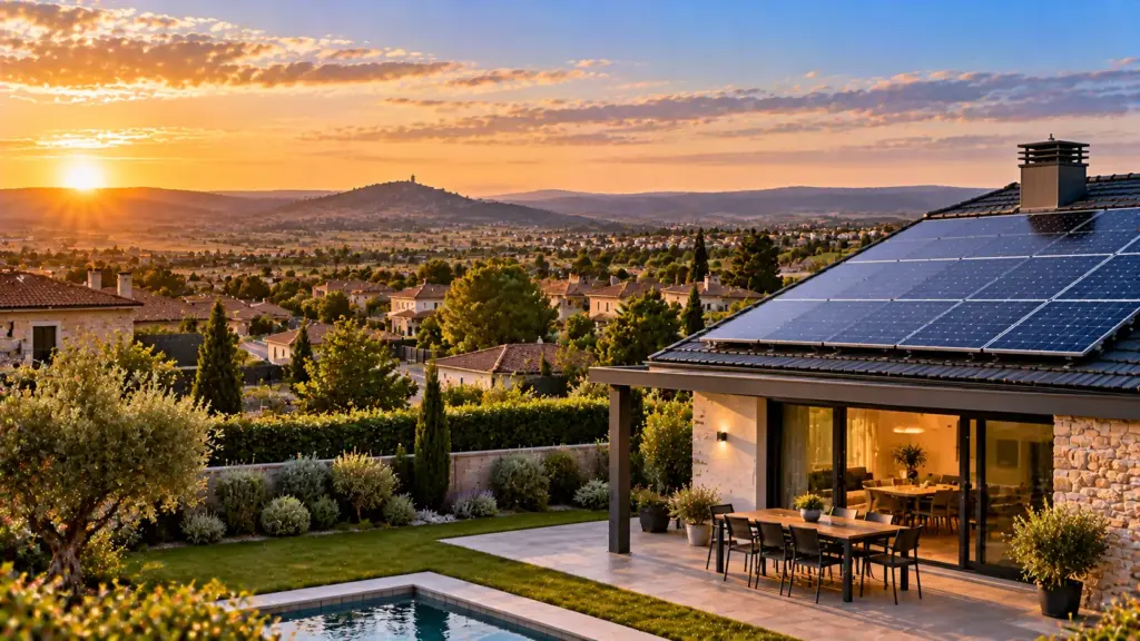 Paneles solares sobre una cubierta