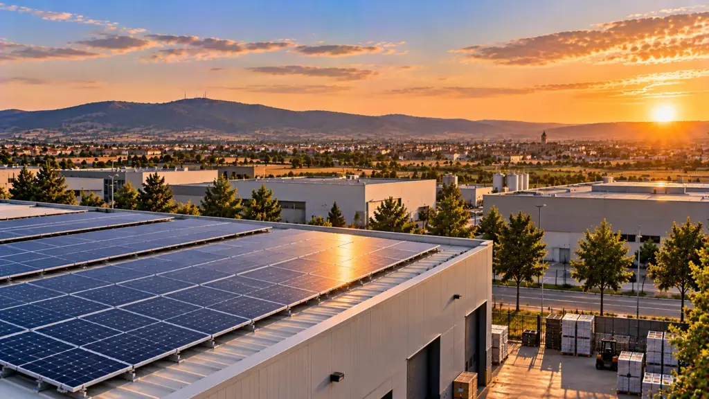 Paneles solares sobre una cubierta