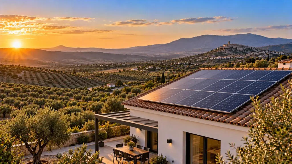 Paneles solares sobre una cubierta