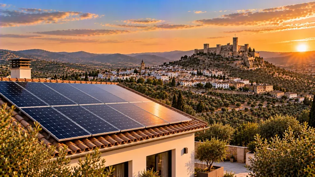 Paneles solares sobre una cubierta