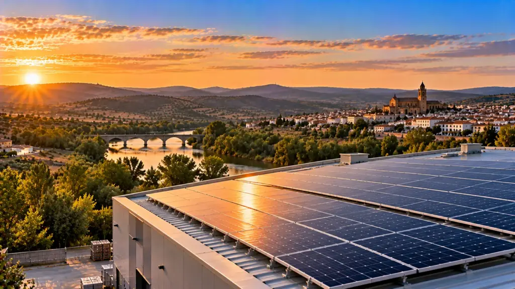 Paneles solares sobre una cubierta