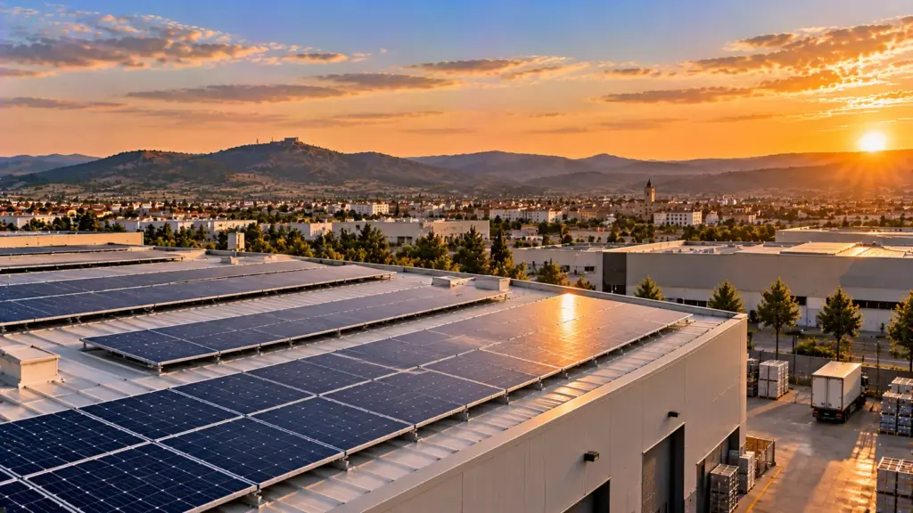 Paneles solares sobre una cubierta