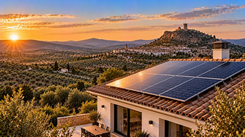 Paneles solares sobre una cubierta