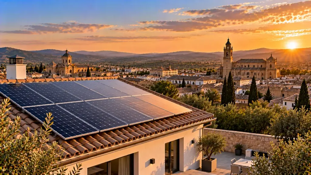 Paneles solares sobre una cubierta