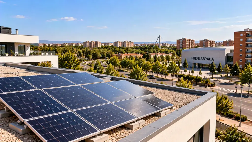 Paneles solares sobre una cubierta