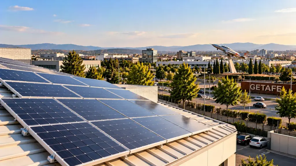 Paneles solares sobre una cubierta