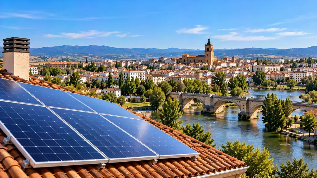 Paneles solares sobre una cubierta